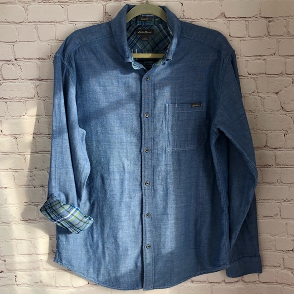 Eddie Bauer Other - [Eddie Bauer] blue button up super soft shirt
